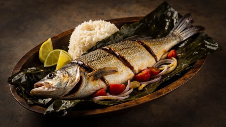Banana Leaf-Grilled Stuffed Tilapia