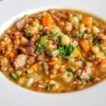 Delta-Style Starch with Palm Fruit Soup