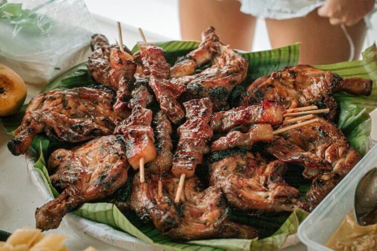Fijian Earth Oven Feast with Fish, Chicken, and Root Vegetables