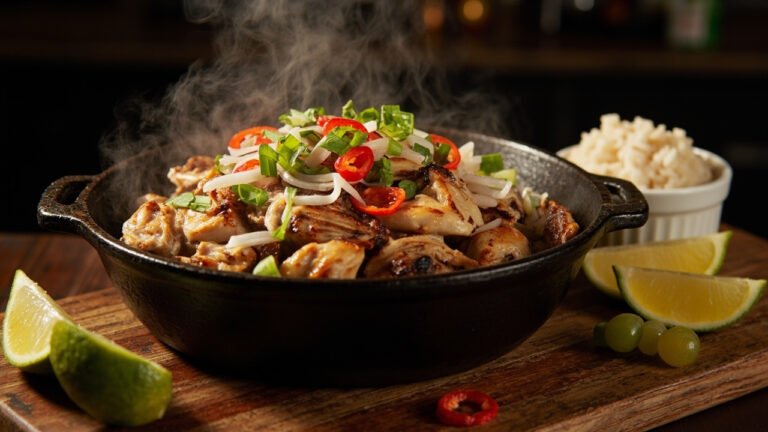 Filipino Grilled Chicken Sisig Skillet