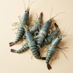 Shell-on prawns
