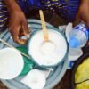 Nigerian Spiced Millet Balls with Fermented Milk