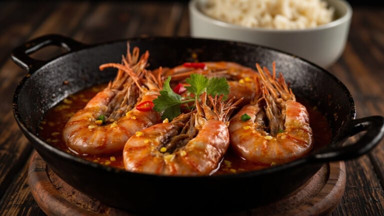 Philippine Crab Fat Sautéed Prawns