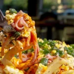 Argentine Potato Scramble with Ham and Peas