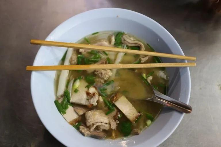 Burmese Pork and Liver Egg Noodle Soup