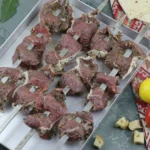Cameroon-Style Peanut-Marinated Beef Skewers