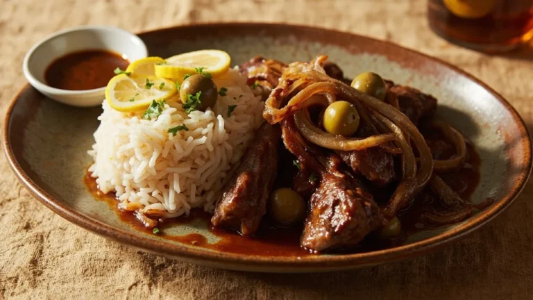 Casamance-Style Braised Lamb with Lemon and Caramelized Onions