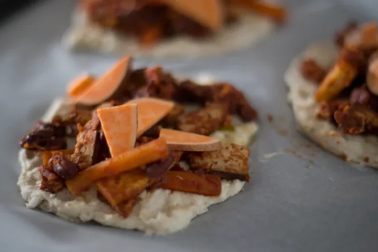 Catalan Roasted Vegetable Flatbread with Anchovies