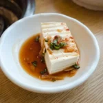 Chilled Silken Tofu with Soy-Ginger Sauce