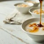 Classic Malaysian Sago Pudding with Coconut Milk and Palm Sugar Syrup