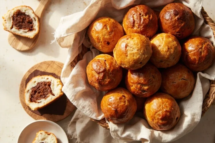 Filipino Coconut Filled Sweet Bread Buns
