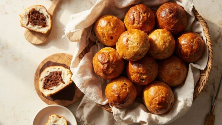 Filipino Coconut Filled Sweet Bread Buns