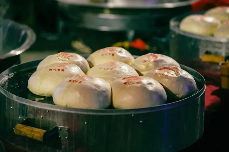 Filipino Steamed Pork Buns with Char Siu Filling