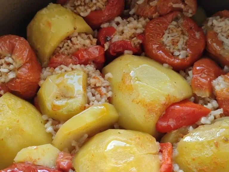 Greek-Style Stuffed Tomatoes and Peppers