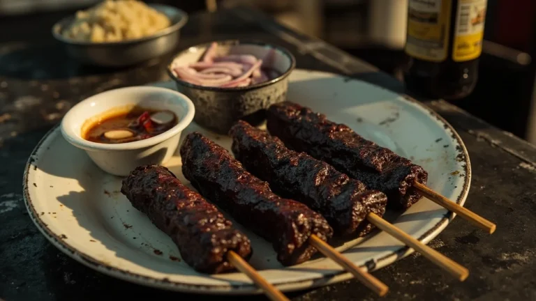 Grilled Pork Blood Sticks