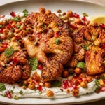 Harissa-Roasted Cauliflower Steaks with Whipped Feta and Crispy Chickpeas