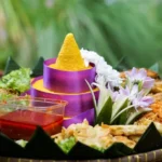 Indonesian Cone-Shaped Celebration Rice with Aromatic Sides