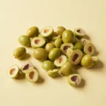 Pitted green olives