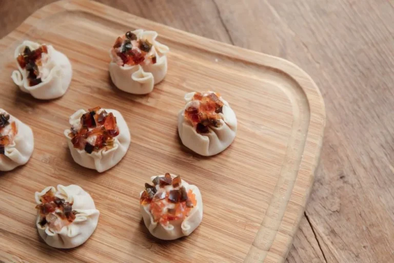 Malaysian Cantonese Steamed Pork and Prawn Dumplings with Crispy Garlic
