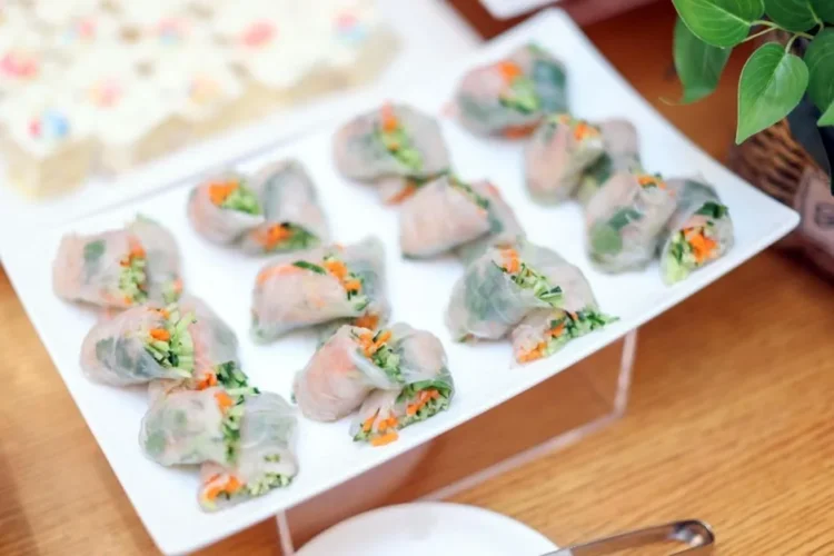 Malaysian Fresh Spring Rolls with Jicama and Peanut Filling