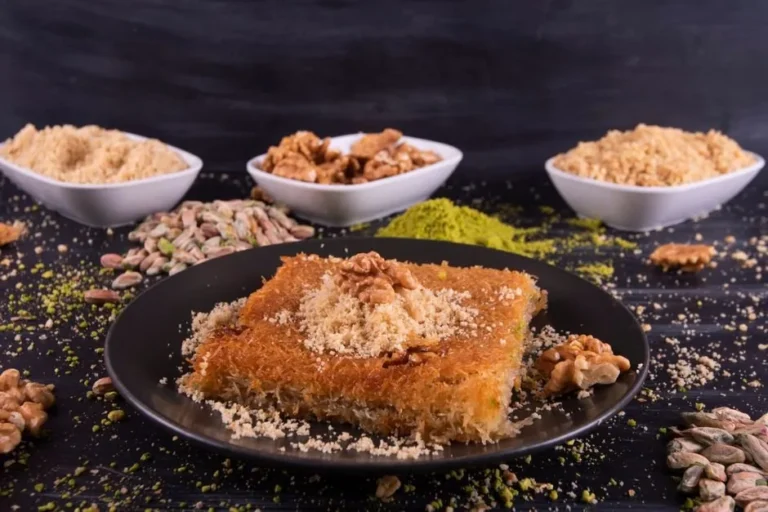 Palestinian Nablus-Style Cheese Knafeh with Orange Blossom Syrup