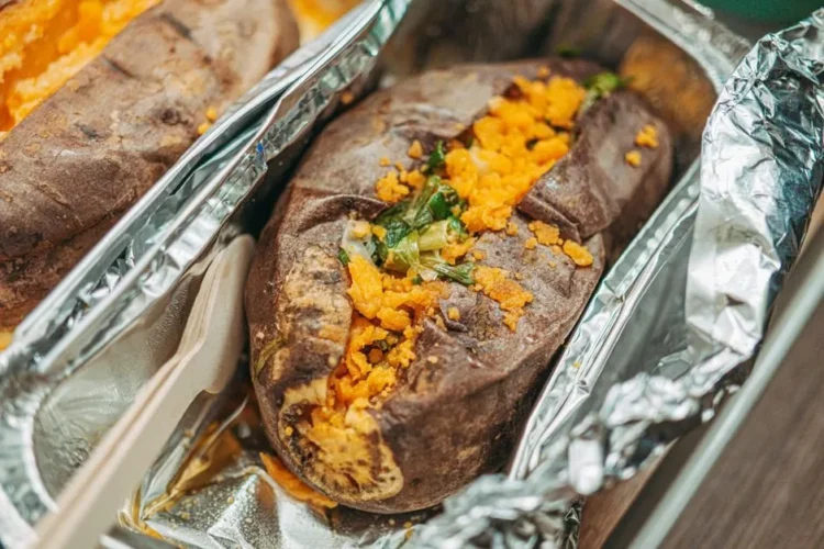 Papua New Guinea Baked Sweet Potato with Coconut-Lime Drizzle