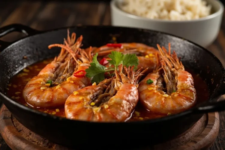 Philippine Crab Fat Sautéed Prawns