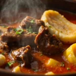 Puerto Rican Beef Stew with Plantains and Yuca