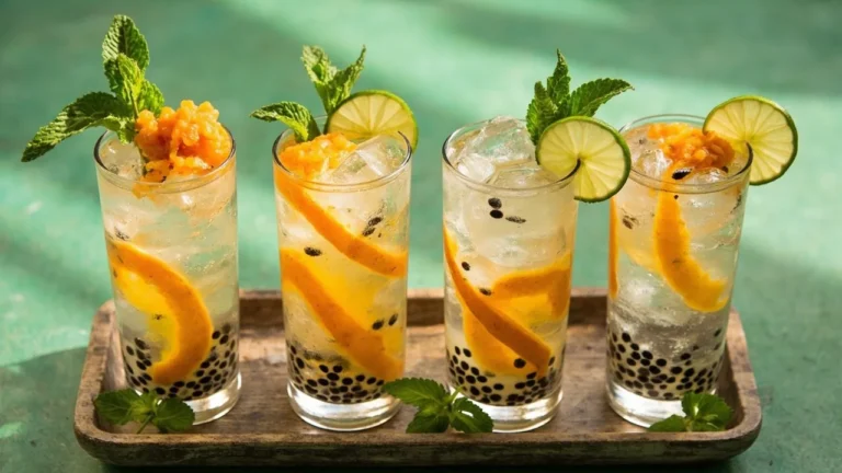 Samoan Fresh Coconut Water Cooler with Lime and Passionfruit
