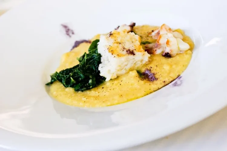 Swiss Italian Creamy Polenta with Butter and Alpine Cheese