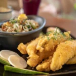 Thai Crispy Catfish Salad with Green Mango and Herbs
