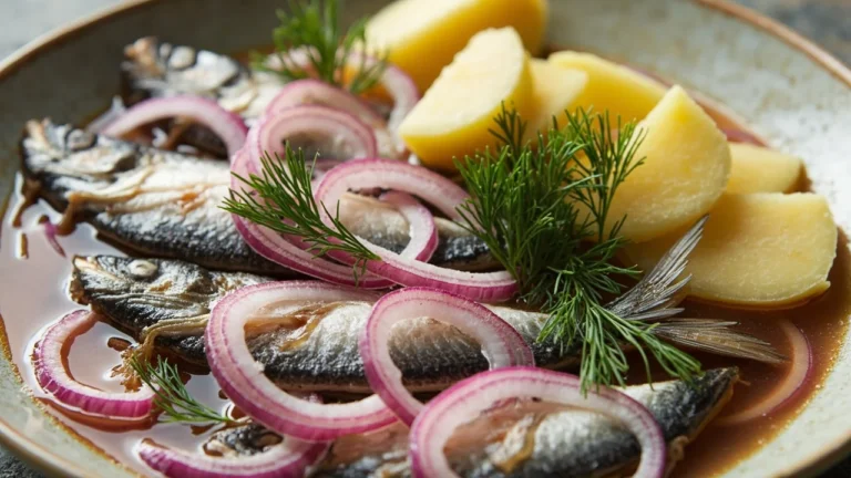 Finnish Pickled Herring with Onions