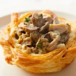 Belgian Cream-Filled Puff Pastry Shells with Chicken and Mushrooms