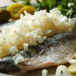 Dutch Raw Herring with Onions and Pickles