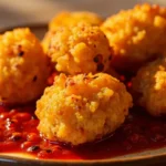 Togolese black-eyed pea fritters (akara) with pepper sauce