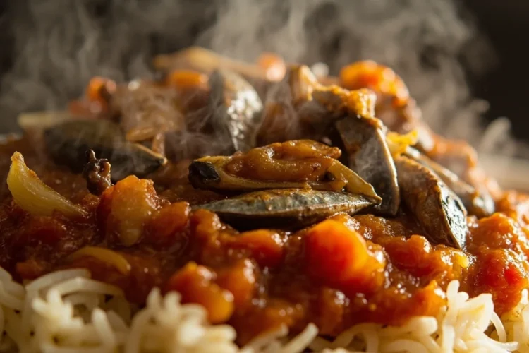 Zambian kapenta dried sardine stew
