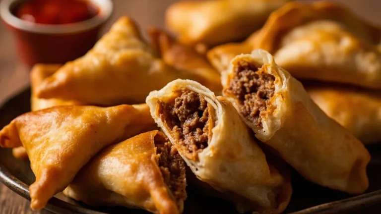 Djiboutian Fried Spiced Beef Pastry