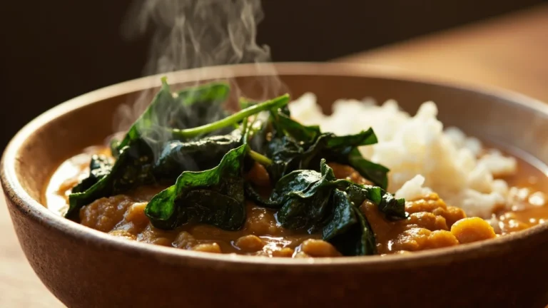 Namibian Wild Spinach and Peanut Stew