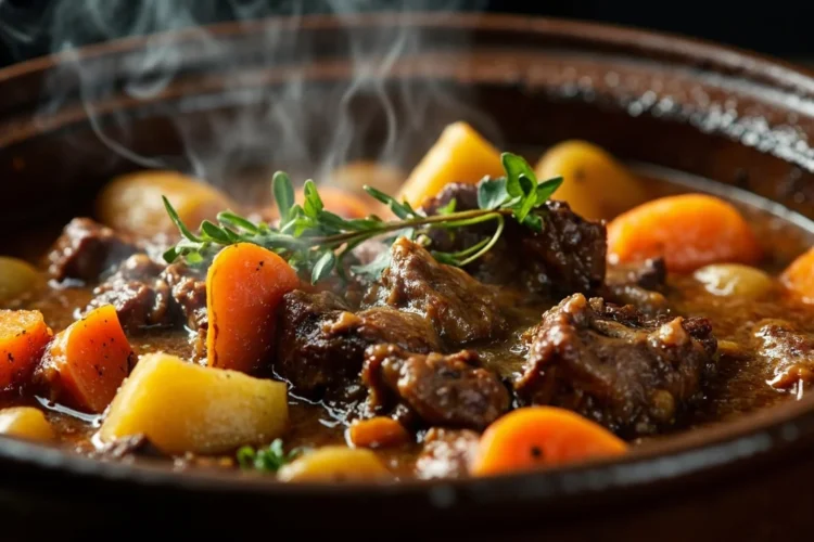 Slow-Cooked Layered Lamb and Vegetable Pot Stew