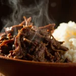 Botswana slow-braised pounded beef stew (seswaa)