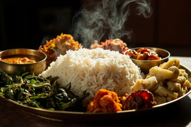 Nepali Lentil Rice with Vegetable Curry