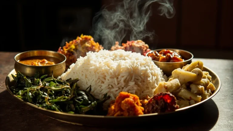 Nepali Lentil Rice with Vegetable Curry