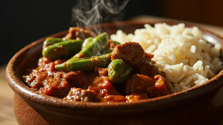 Syrian Okra Stew with Tomato and Lamb