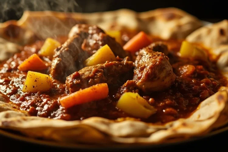 UAE Flatbread and Chicken Stew