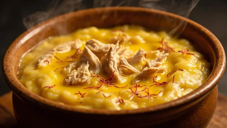 Omani Saffron Wheat and Chicken Porridge