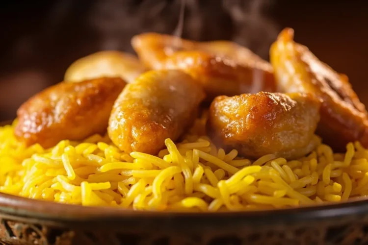 Bahraini Saffron Rice with Golden Sweet Dumplings