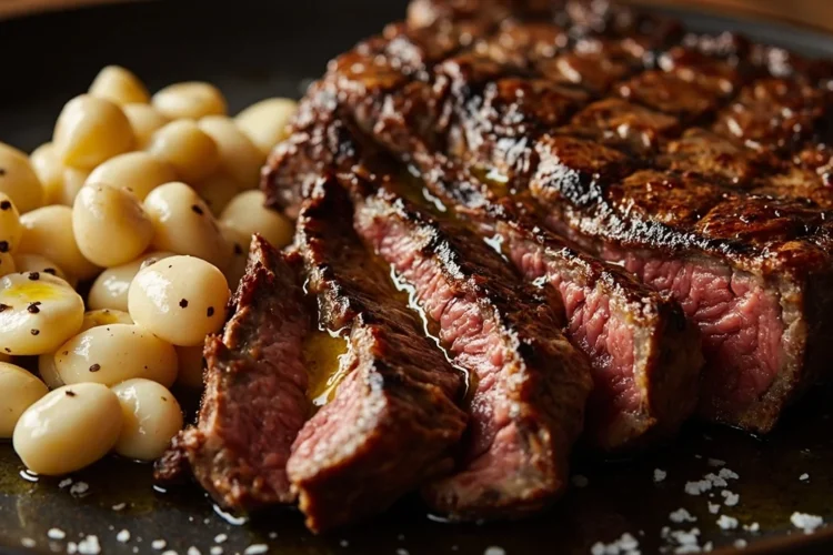 Florentine Steak with White Beans