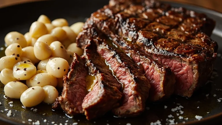 Florentine Steak with White Beans