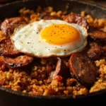 Spanish Breadcrumb and Pork Skillet with Chorizo