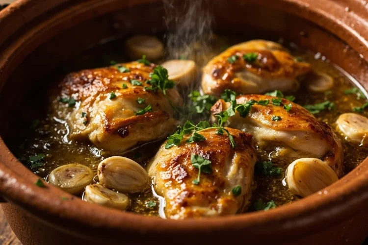 Spanish Garlic Chicken Skillet